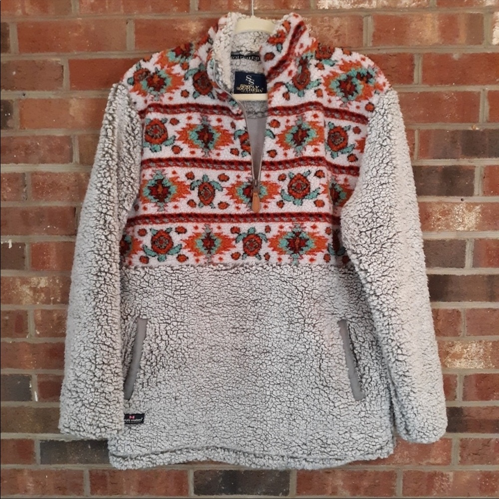 SIMPLY SOUTHERN TURTLE SHERPA PULLOVER